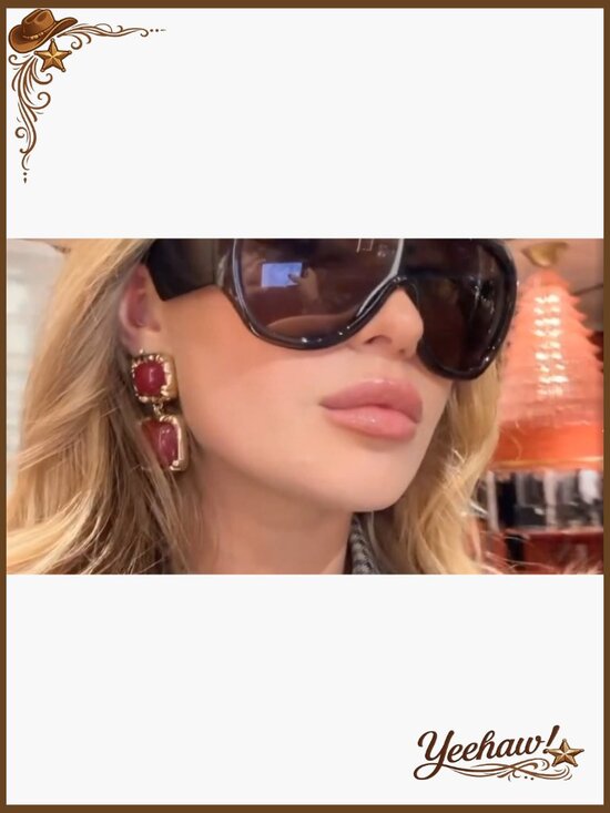 Oversized Sunglasses Large Frame Wrap Around UV Protection Eyewear